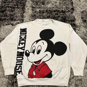 VTG 80s 90s Disney Mickey Mouse All Over Print Sweatshirt Crewneck Size Medium